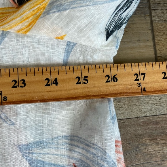 C&C California Linen Floral Short Sleeves Tunic Top Size 2X Lagenlook Summer - Picture 4 of 8